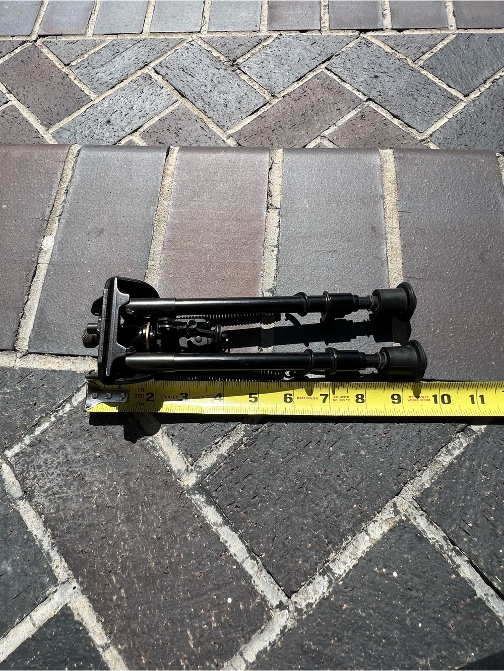 9 Inch Black Bipod for Hunting - Picture 10 of 10